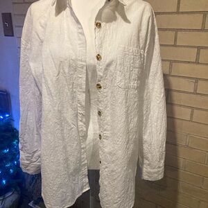 Classic White Button-Up Women's Top